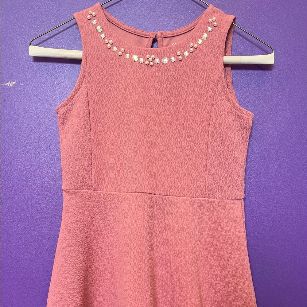 Girls dusty rose color dress size 7 / 8